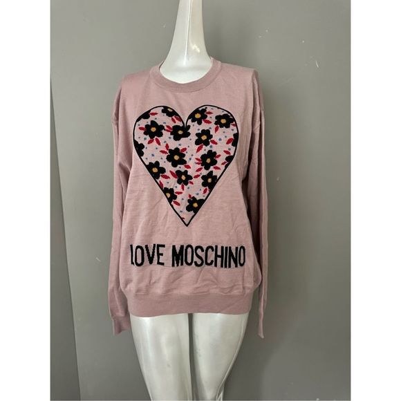 LOVE MOSCHINO Intarsia-knit wool-blend sweater - Picture 5 of 10